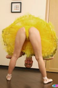 Ballet Dancer Bent Over In Her Panties And Tutu